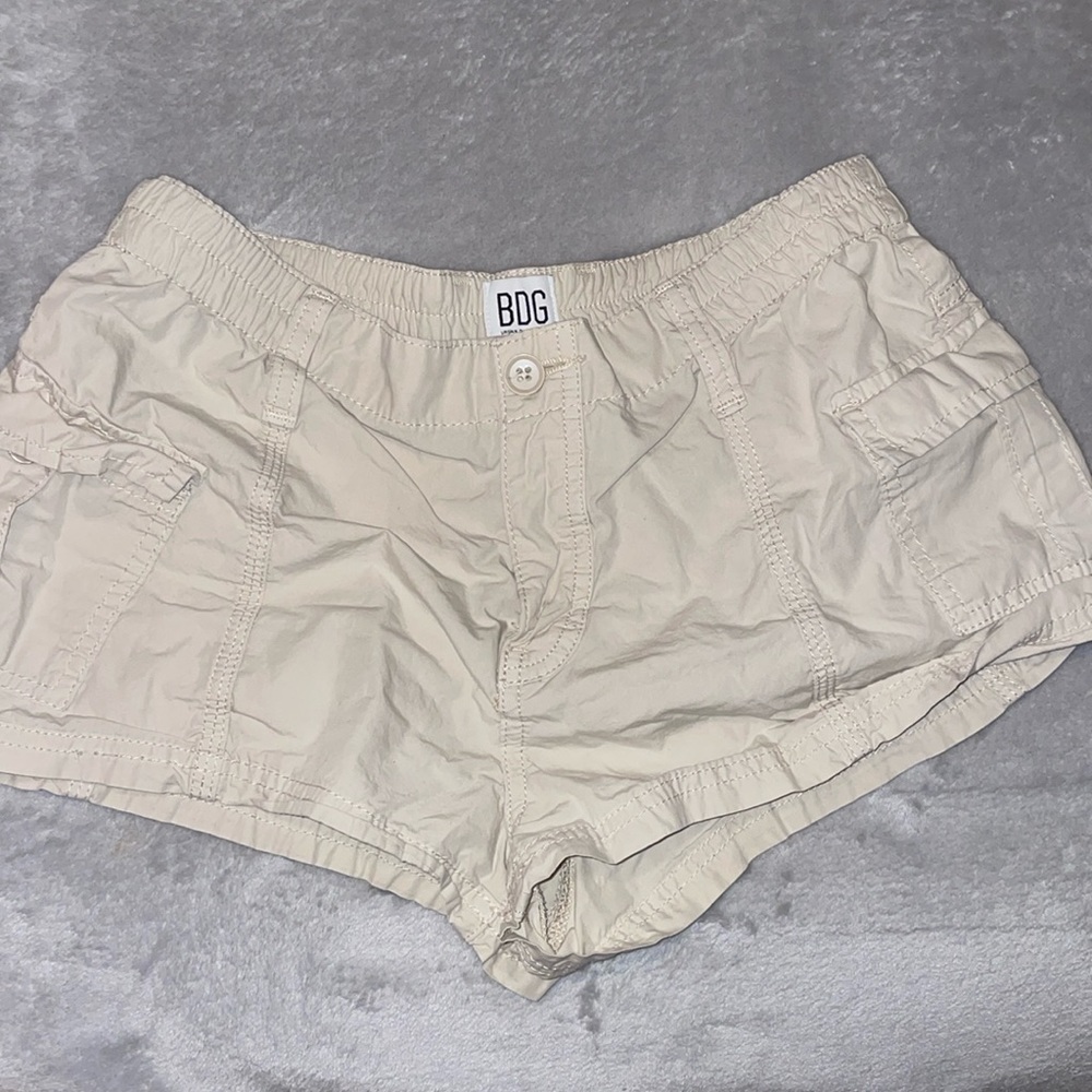 Cream Cargo Shorts